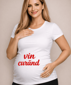 Tricou pentru gravide „Vin curând”