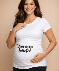 Tricou pentru gravide „Vom avea băiețel”