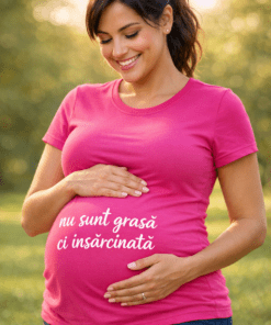 Tricou pentru gravide „Nu sunt grasă, ci însărcinată”