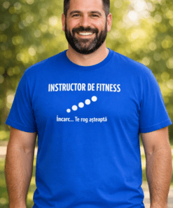 Tricou „Instructor de fitness – Încarc... te rog așteaptă”