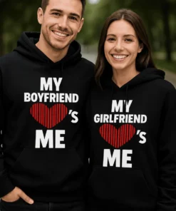 Bluză amuzantă Dragoste de cuplu cu imprimeu MY BOYFRIEND ME MY 'S GIRLFRIEND ME 'S