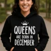 Bluză amuzantă Regine născute în decembrie, cadou haios pentru femei născute în decembrie