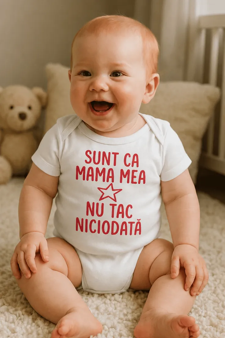 Body bebeluș Ca mama mea cu mesaj amuzant pentru cadou
