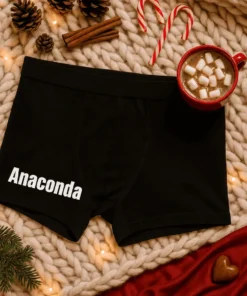 Boxeri amuzanți Anaconda cu design haios pentru cadou
