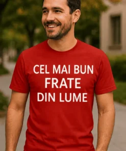 Tricou amuzant Cel mai bun frate cu mesajul CEL MAI BUN FRATE DIN LUME