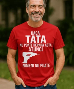 Tricou amuzant Tata repară tot cu mesaj haios pentru cadou de ziua tatălui