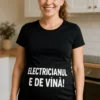 Tricou de gravidă Electricianul e de vină cu mesajul ELECTRICIANUL E DE VINĂ!