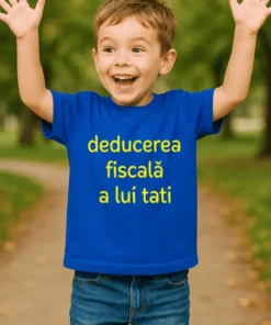 Tricou pentru copii Deducerea fiscală a lui tati, cadou de zi de naștere pentru copil și familie