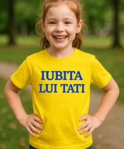 Tricou pentru copii Iubita lui tati cu imprimeu haios pentru cadou