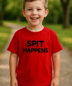 Tricou pentru copii Spit happens, cadou de zi de naștere pentru bebeluși și copii mici